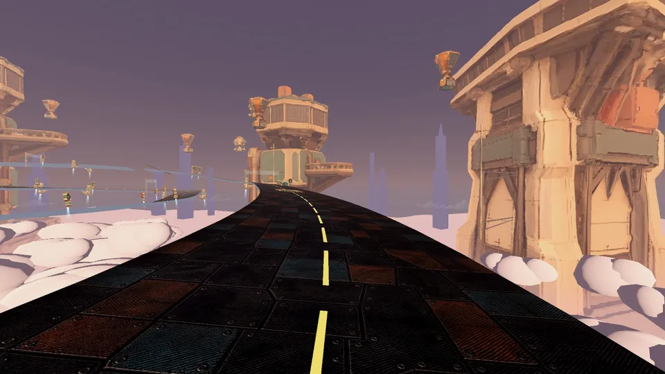 Crosswind's elevated roads above the clouds